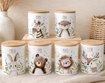 Kinder Spardose personalisiert Namen Geschenk Taufgeschenk Baby Geschenk Kinder Geburt Taufe Geldgeschenk Mädchen Jungen Kinder Sparbüchse