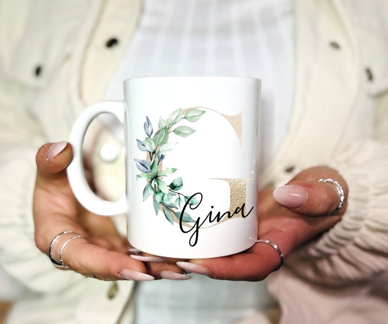 Tasse Personalisiert Tasse mit Buchstabe Tasse mit Namen Tasse mit Spruch Geschenk für Frauen Bild 10