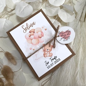 Geschenkschachtel  zur Taufe | Geldgeschenk zur Taufe| personalisiert mit Namen, Jute-Säckchen | Geburt | Kindergeburtstag |