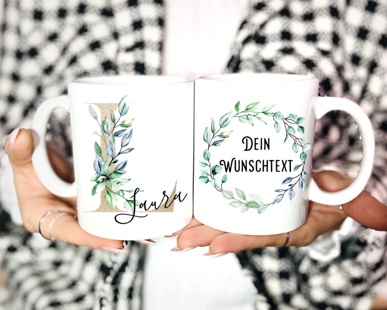 Tasse Personalisiert Tasse mit Buchstabe Tasse mit Namen Tasse mit Spruch Geschenk für Frauen Bild 8