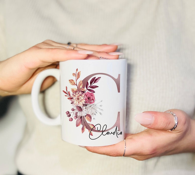 Mug personalized with letter name desired text image 4