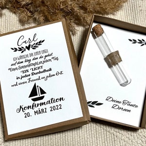 Individuelle Geschenkbox |Geldgeschenk zur Kommunion | Konfirmation | Taufe | Jugendweihe| Firmung | | Kartenbox mit Reagenzglas