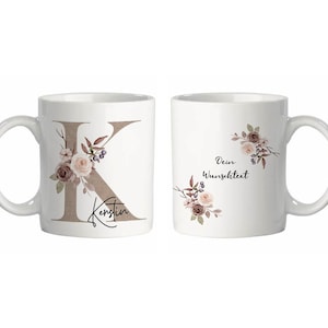 Tasse Personalisiert mit Buchstabe Namen Wunschtext