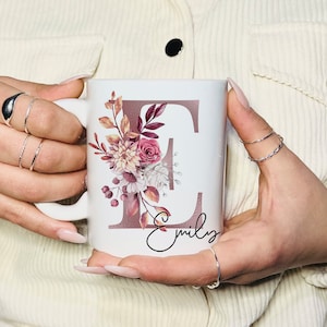 Mug personalized with letter name desired text image 1