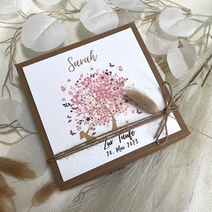 Geschenkschachtel Taufe | Taufgeschenk | Geldgeschenk für Mädchen und Jungen | personalisiert  | Taufpaten Geschenk | Taufspruch |Eukalyptus