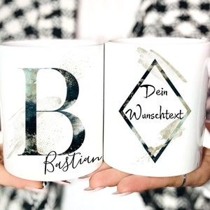 Tasse Personalisiert mit Buchstabe | Namen | Tasse mit Wunschtext | Tasse mit Spruch | Geschenk für Frauen