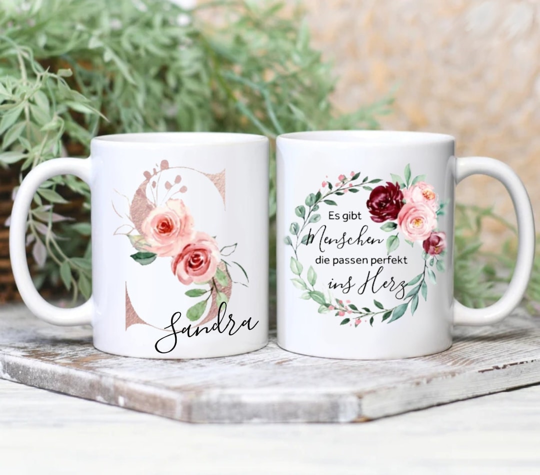 Personalisierte Tasse Namen Herzensmensch Keramik Steingut Geschenk Lieblingsmensch Geburtstag Weihnachten Kaffee Tee Auch Ohne Gravur
