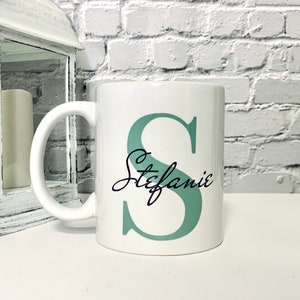 Tasse Personalisiert mit Buchstabe Namen | Tasse personalisiert mit Wunschtext | Geschenk für Mann oder Frau | Buchstabentasse | Namenstasse