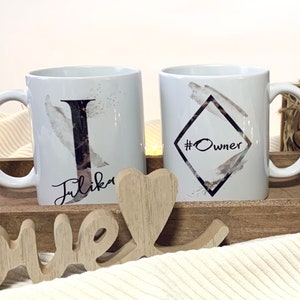 Tasse Personalisiert mit Buchstabe Namen wunschtext | personalisierte Tasse als Geschenk für Männer und Frauen