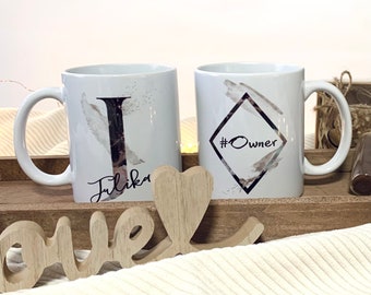 Tasse Personalisiert mit Buchstabe Namen wunschtext | personalisierte Tasse als Geschenk für Männer und Frauen