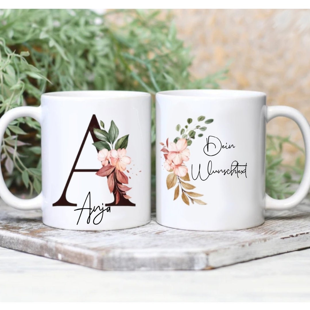 Cup Letter Personalized | Individual Mug Named | Coffee Cup With Text ...