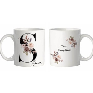 Tasse Personalisiert mit Buchstabe Namen Wunschtext | Tasse mit Spruch