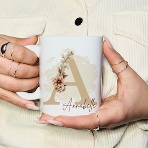 Tasse Personalisiert mit Buchstabe Namen Wunschtext