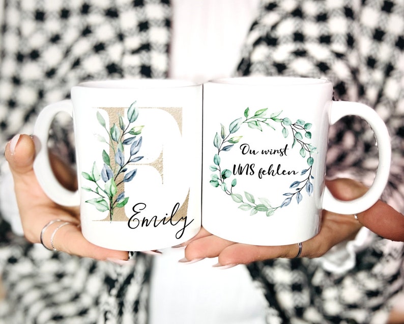 Tasse Personalisiert Tasse mit Buchstabe Tasse mit Namen Tasse mit Spruch Geschenk für Frauen Bild 4