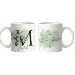 Tasse Personalisiert mit Buchstabe Namen Wunschtext | Tasse mit Spruch