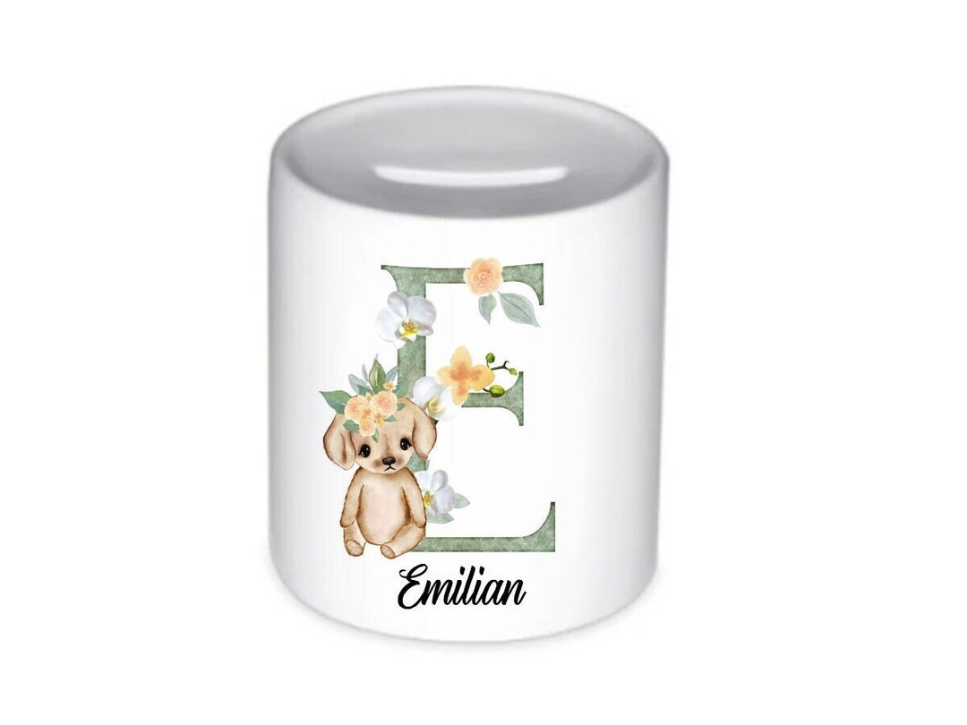 Personalized Money Box Name Letters Safari Animals Forest Etsy