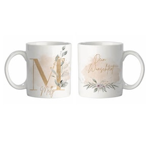 Tasse Personalisiert mit Buchstabe Namen Wunschtext | Tasse mit Spruch