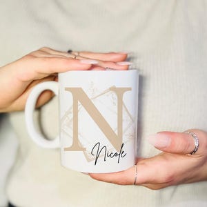 Tasse Personalisiert mit Buchstabe Namen Wunschtext
