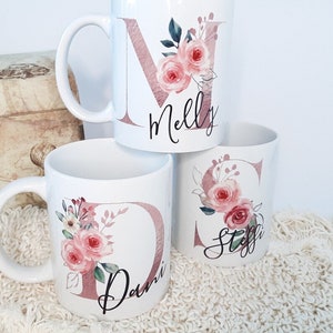 Tasse Personalisiert mit Buchstabe | Namen | Tasse mit Wunschtext | Tasse mit Spruch | Geschenk für Frauen