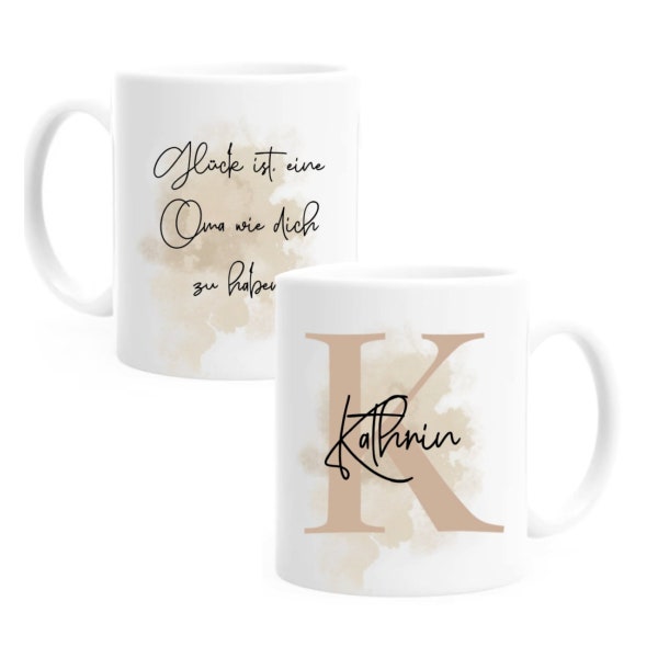 Tasse Personalisiert | Tasse mit Buchstabe | Tasse mit Namen | Tasse mit Spruch | Geschenk für Frauen und Männer