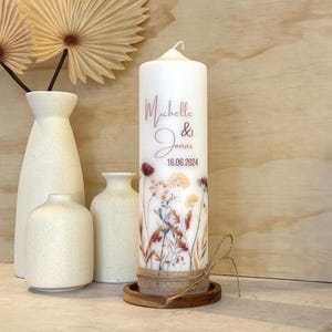 Hochzeitskerze Blumen Wildblumen Floral