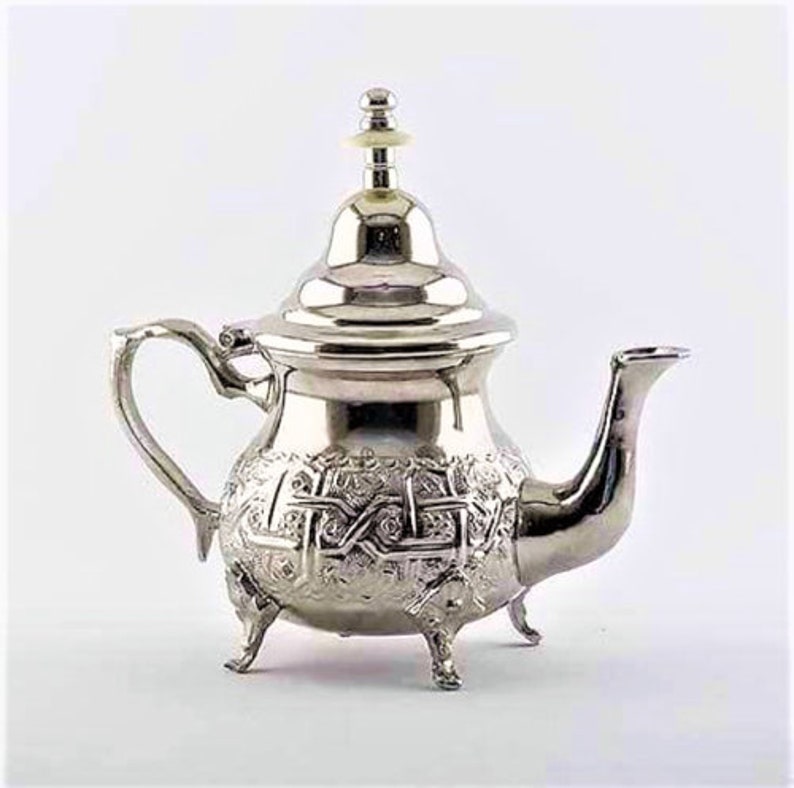Moroccan Serving Tea Teapot Morocco Mint Tea Small 4 Cups Etsy