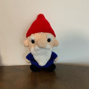 Crochet gnome amigurumi stuffed animal- finished product