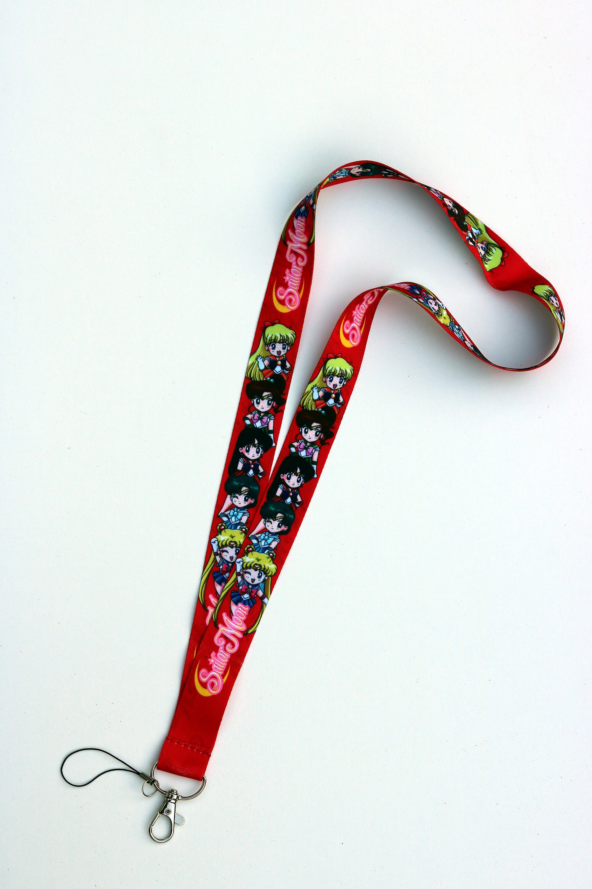 Chibi Style Sailor Moon Red Lanyard Cute Anime Neck Strap Key Etsy