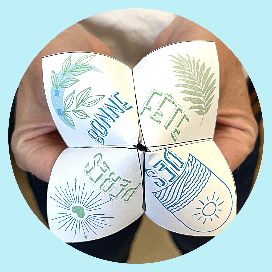 FRANCÉS Imprimible Día del Padre Adivino / Cootie Catcher Descarga digital