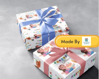 Ms. Rachel Geburtstagspapier | Benutzerdefinierte Namen Geschenkverpackung