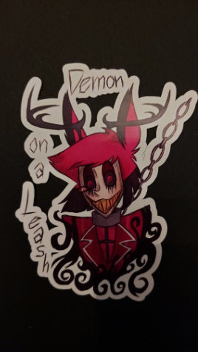 Alastor Radio Demon Hazbin Hotel Sticker Magnets Demon Leash Sticker