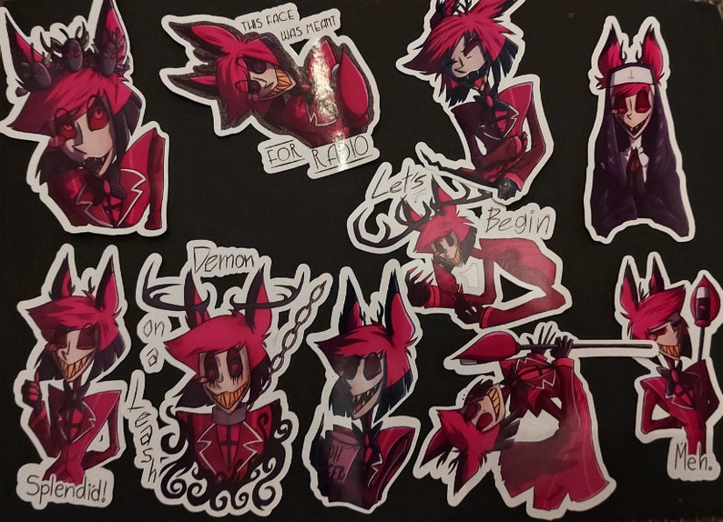 Alastor Radio Demon Hazbin Hotel Sticker Magnets image 1