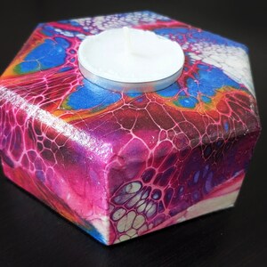 1 Hexagonal  Tea Light Candle Holder Gift Idea