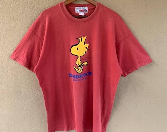 ヴィンテージ 90年代 スヌーピー ピーナッツ ウッドストック Tシャツ / サイズ XXL / カラー レッド