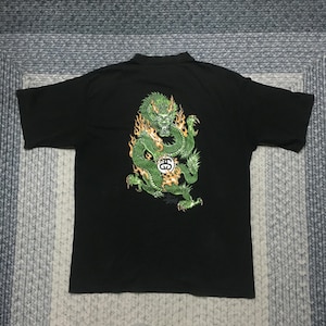 トップス old stussy dragon parker VINTAGE 90s STUSSY DRAGON BLACK T SHIRT SIZE M | eBay