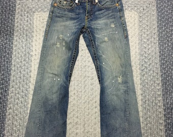 Rare Vintage True Religion American Brand Joey Big T X Purple Haze Jeans Flare