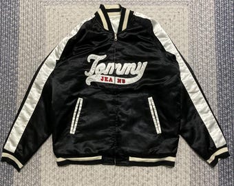 Vintage Tommy Jeans Embroidered Logo Bomber Jacket