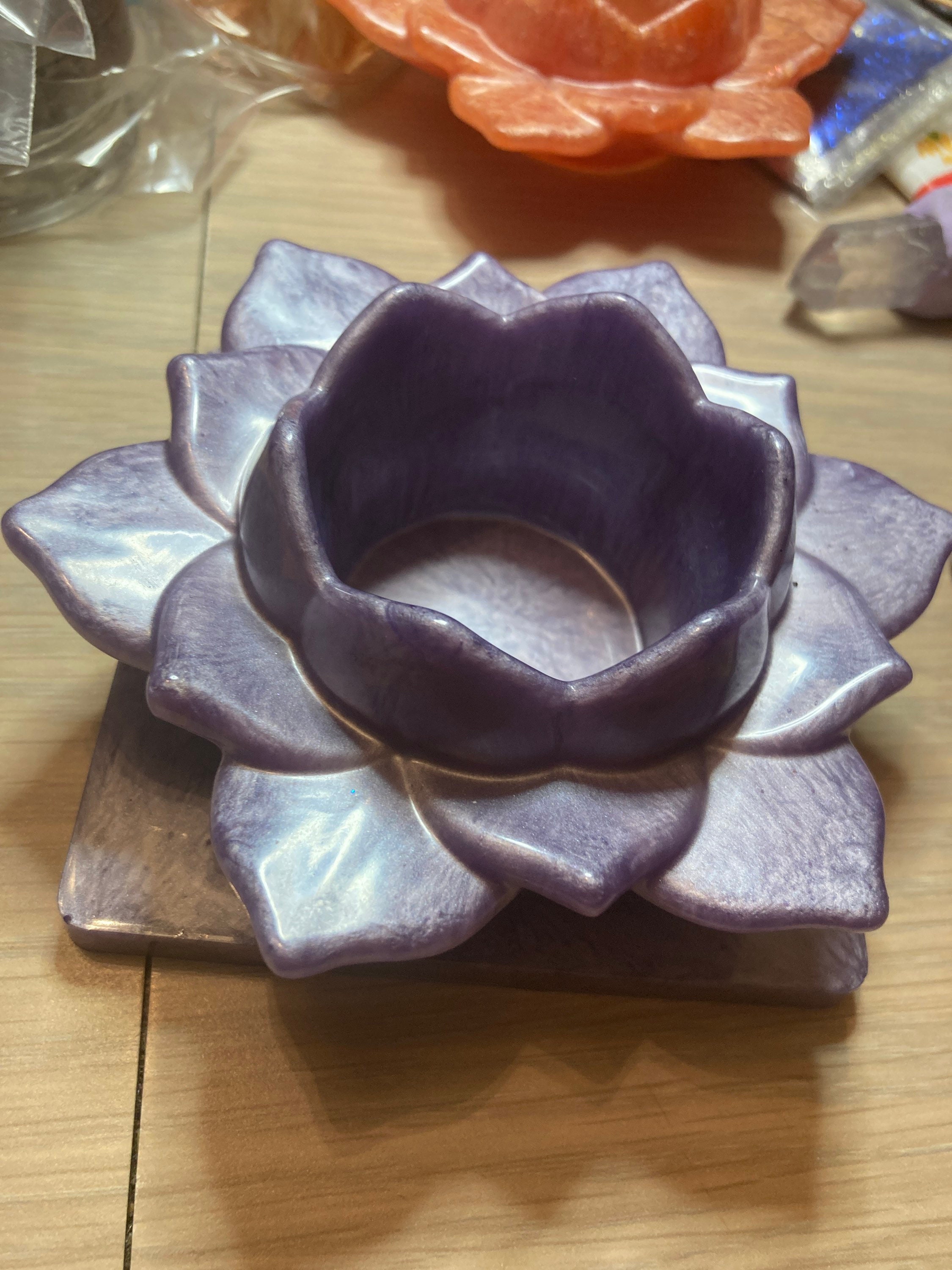 Good Resin Lotus Candle Holders Etsy