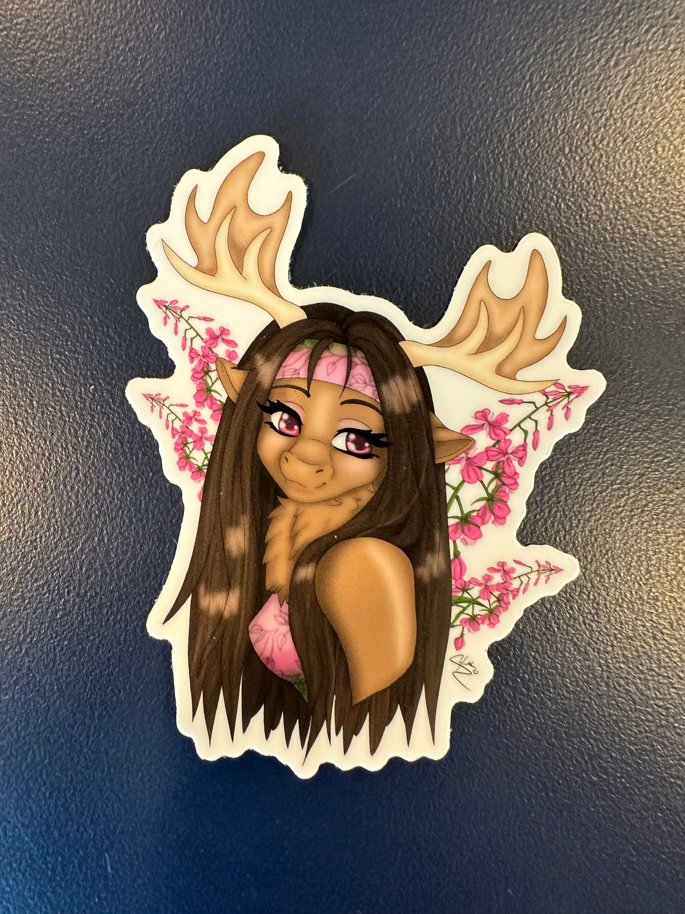 Spring and Winter Moose Vinyl Stickers - Etsy