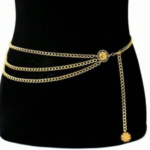 Gold chain hot sale belts for dresses