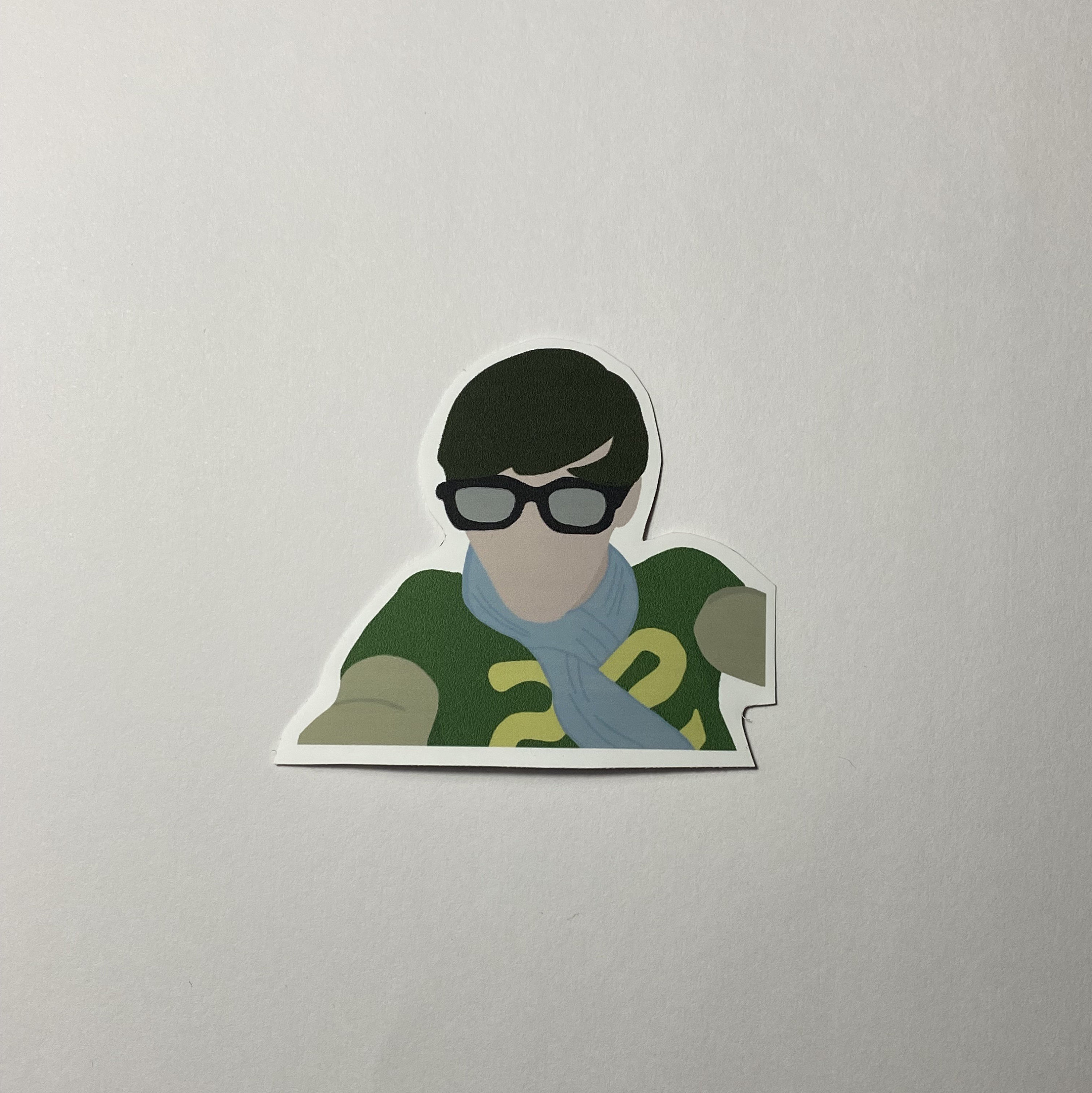 Louis Tomlinson's iconic green hoodie outfit Sticker for Sale by  artbycotton