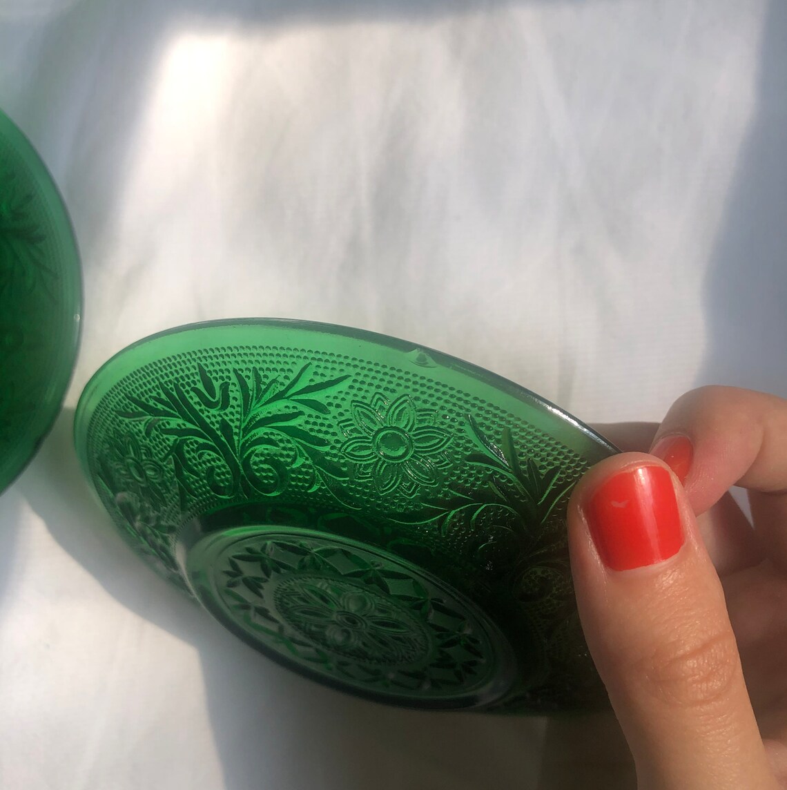 Vintage Emerald Green Tea Cup Saucer Set Etsy