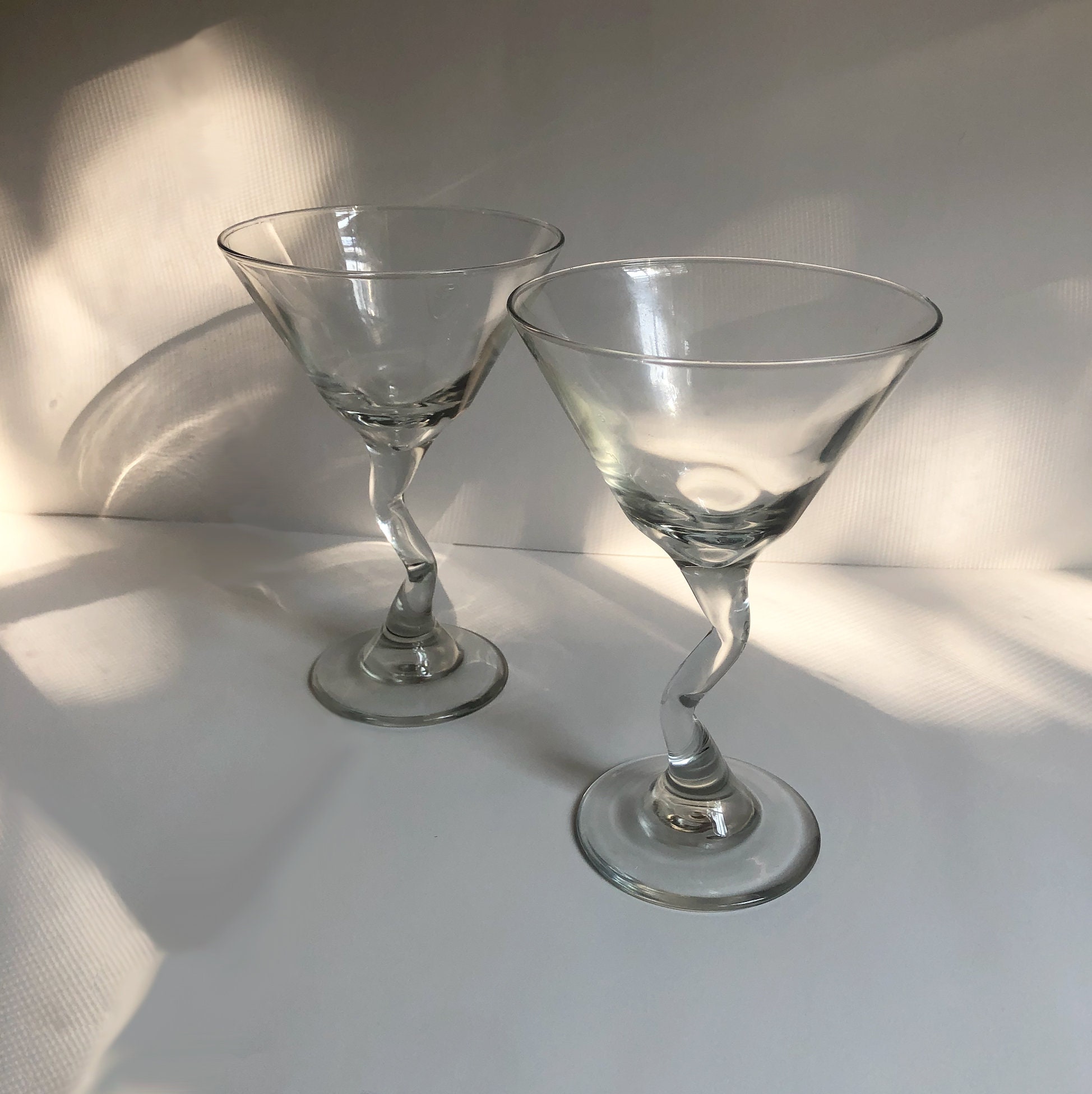 Libbey ZStem Martini Glass Set 2 Etsy