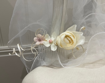 Cream Hair Wedding Fascinator