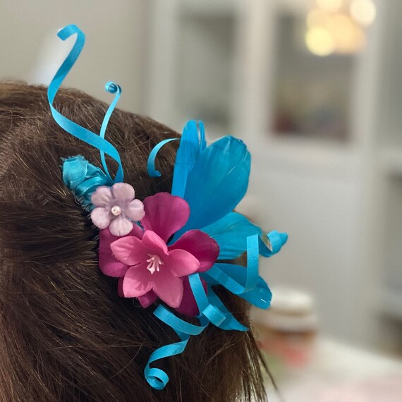Azure Blue Hair Fascinator - Etsy