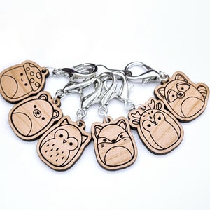 Woodland Critters Stitch Markers: Crochet/Knitting Progress Keepers, Set of 6