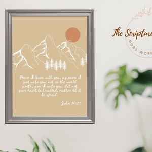 John 14:27-  A beautiful poetic KJV  Bible Verse Wall Art | Scripture Wall Art | Christian Printable | Digital Download | 8x10,