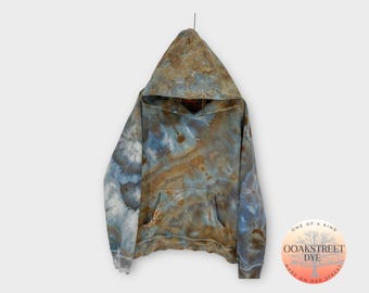Custom Ice Dye Organic Cotton Hoodie, SALT AIR