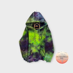 Made To Order Custom Ice Dye Hoodie, GREEN GALAXY, Tie Dye Hoodie, Ice Dye Hoodie, Watercolor Tie Dye Hoodie, Unisex Tie Dye