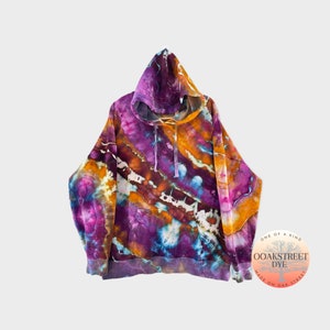 Made To Order Custom Ice Dye Hoodie, VIOLA, Tie Dye Hoodie, Geode Tie Dye Sweatshirt, Unisex Tie Dye